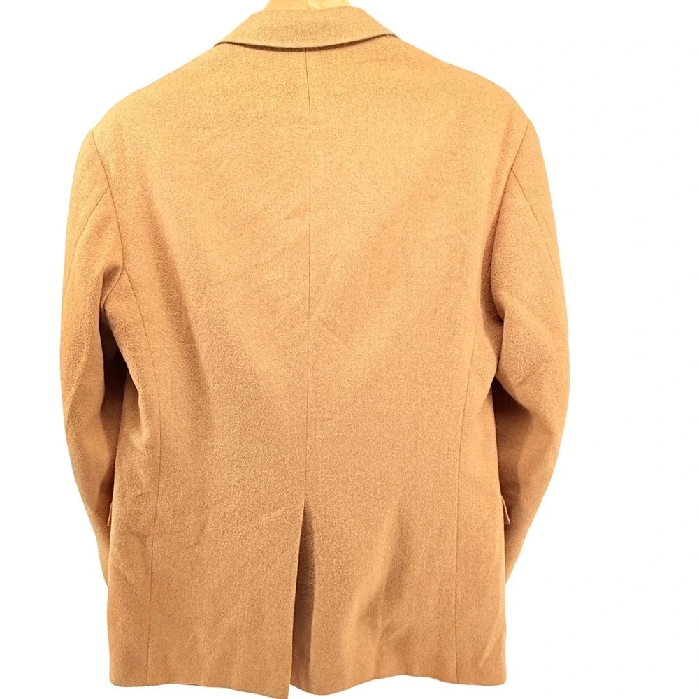 Evan-Picone Mens Camel‎ Tan Wool Blend Blazer Sport Coat Hecht's Made in USA 44R